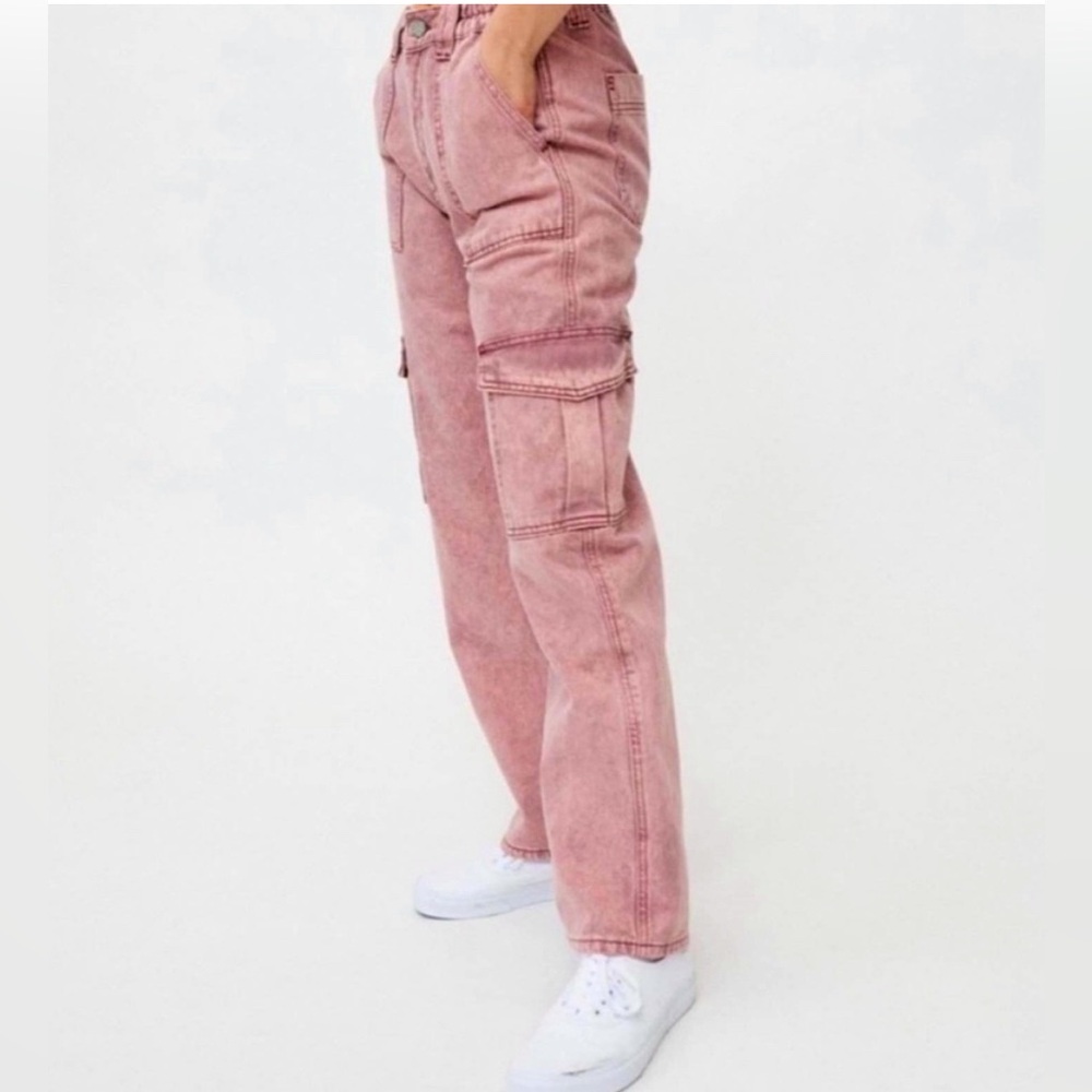 BDG Skate Cargo Jeans Berry acid wash